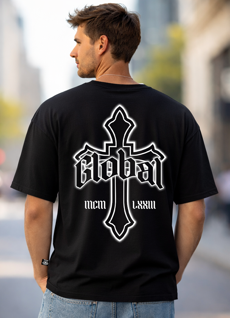 T-SHIRT GLOBAL BRAND ART. 8007 - NERO/BIANCA