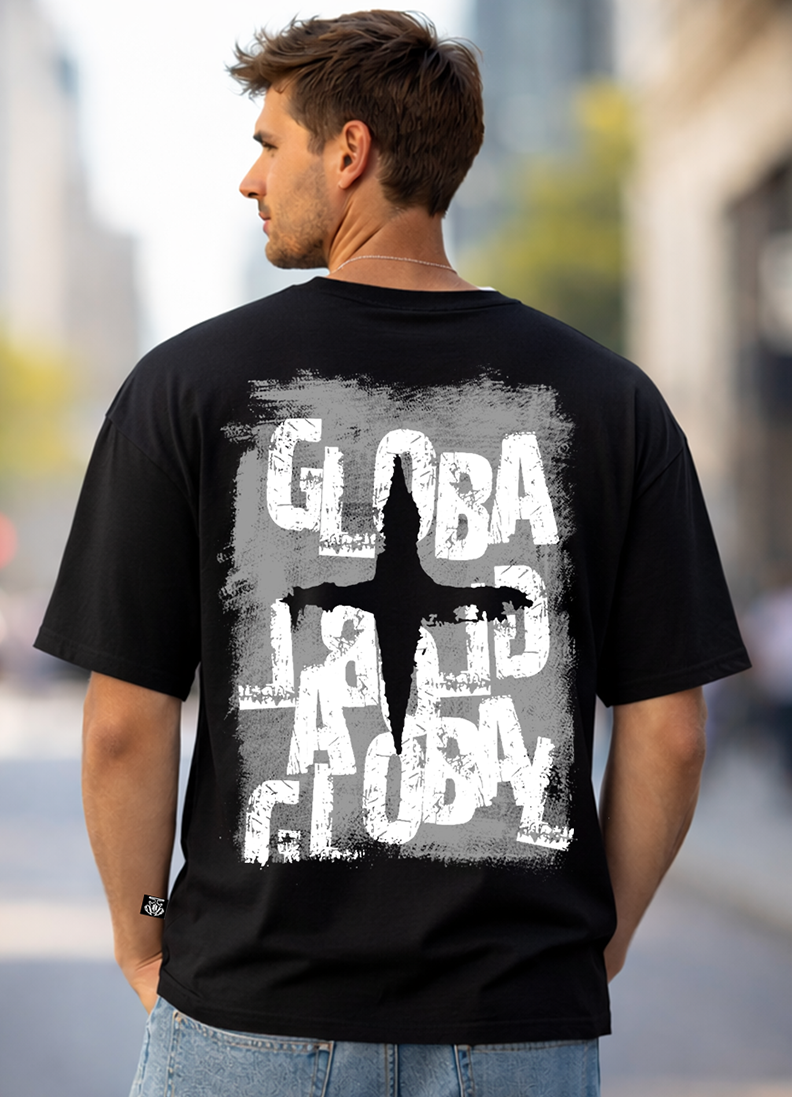 T-SHIRT GLOBAL BRAND ART. 8014 - NERO/BIANCO