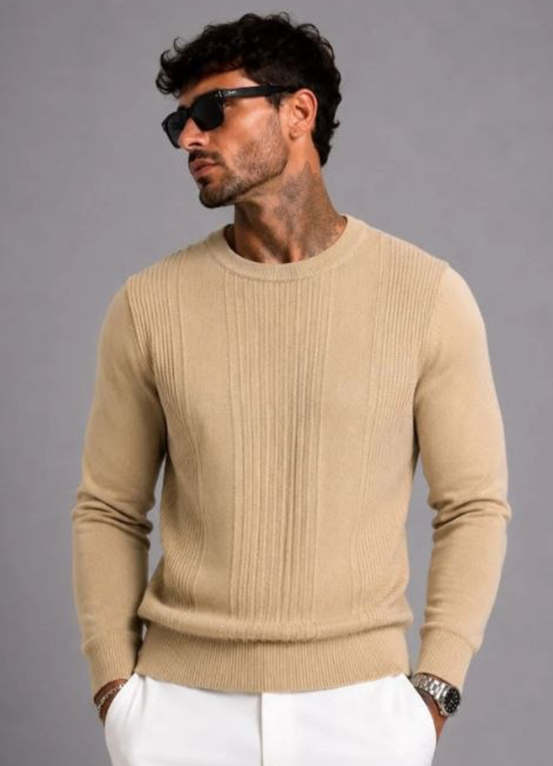 GIROCOLLO LANETTINA RASATA ART. M867 - BEIGE