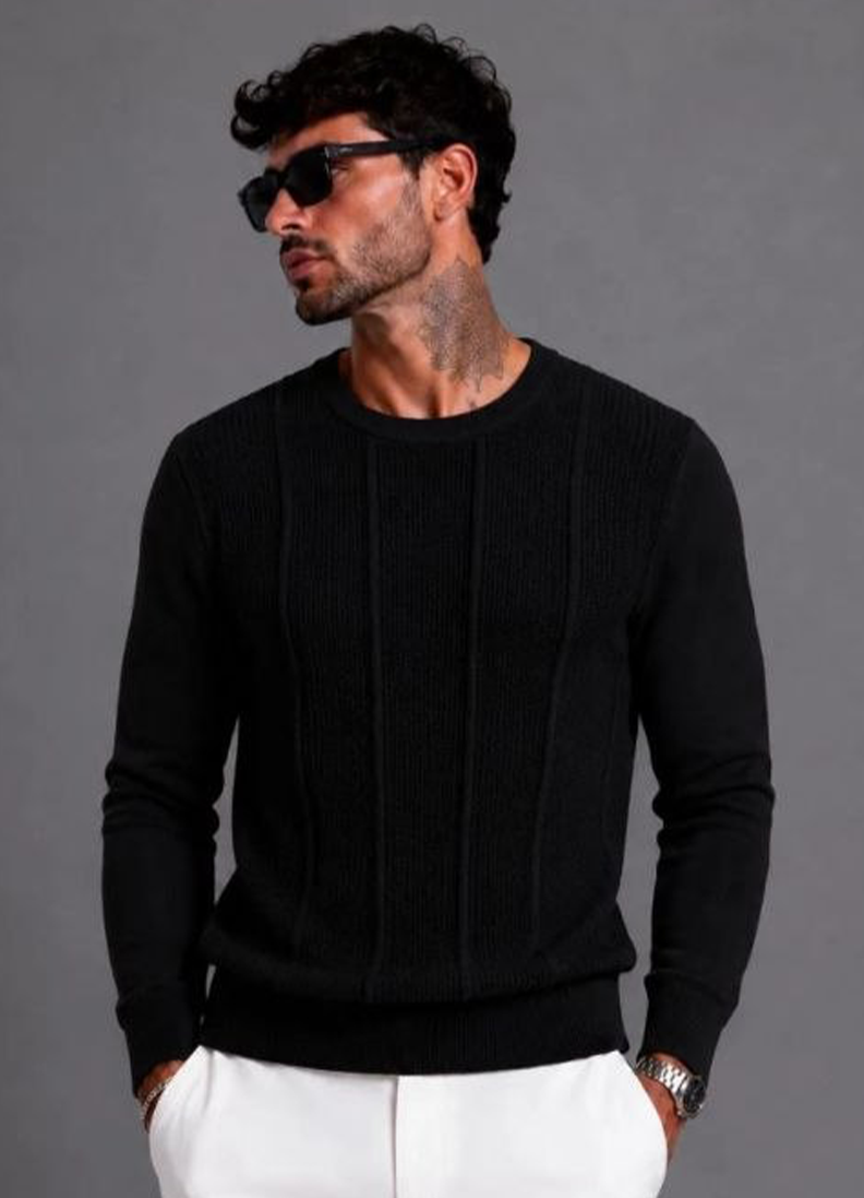 GIROCOLLO LANETTINA RASATA ART. M897 - NERO