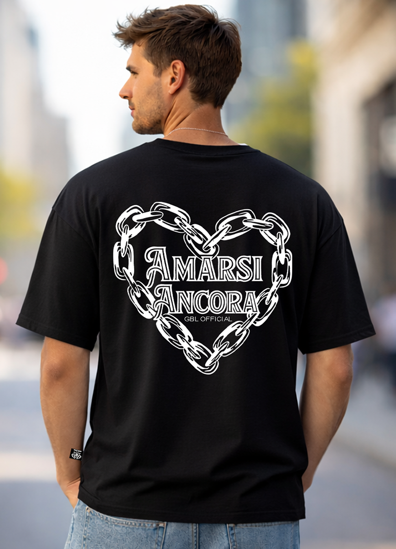 T-SHIRT GLOBAL BRAND ART. 8003 - NERO/BIANCO