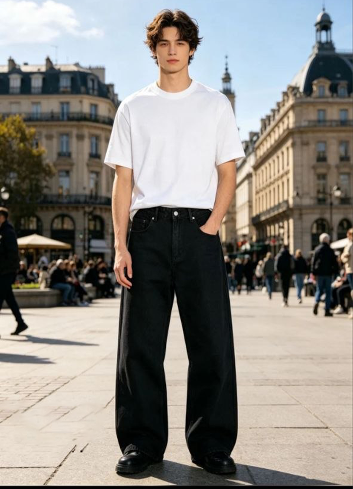 JEANS BAGGY ART. BG800-1 - NERO