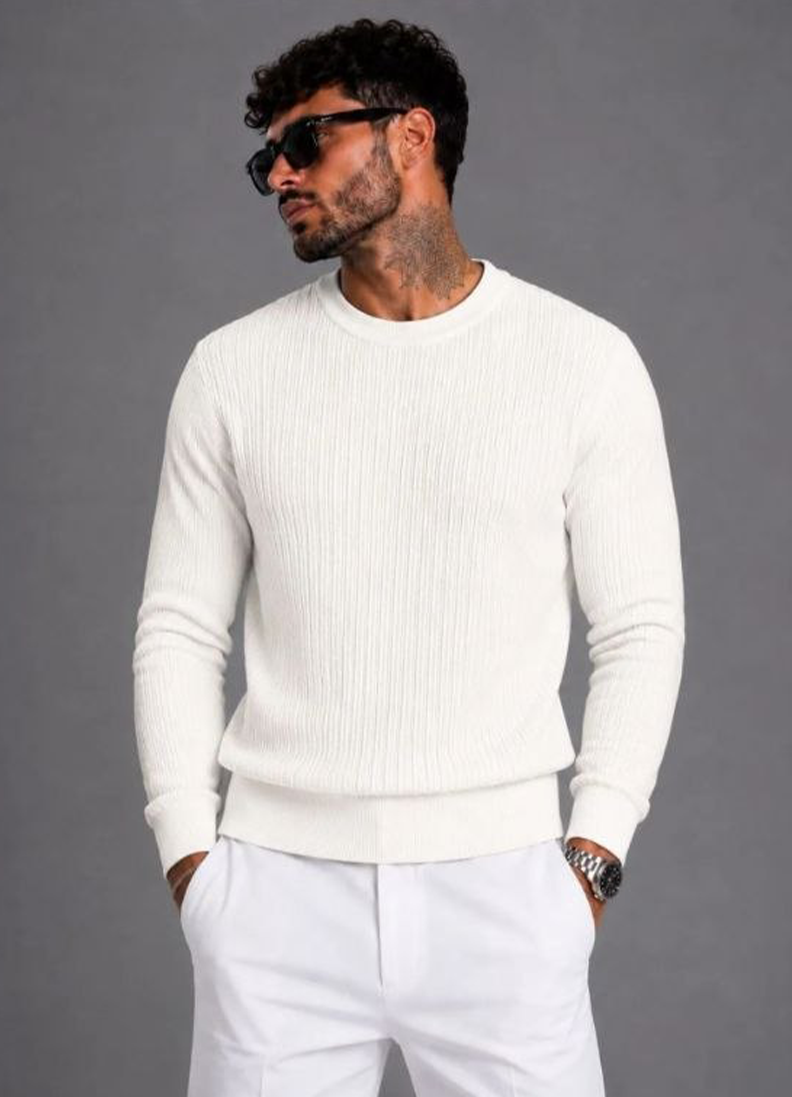GIROCOLLO LANETTINA RASATA ART. M869 - BIANCO