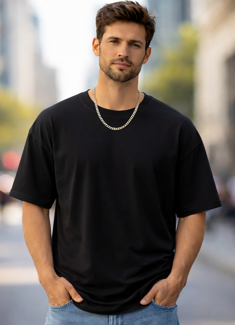 T-SHIRT GLOBAL BRAND ART. 8001 - NERO