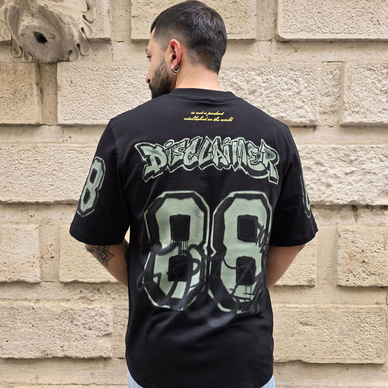 T-Shirt Disclaimer 54890 - Nero