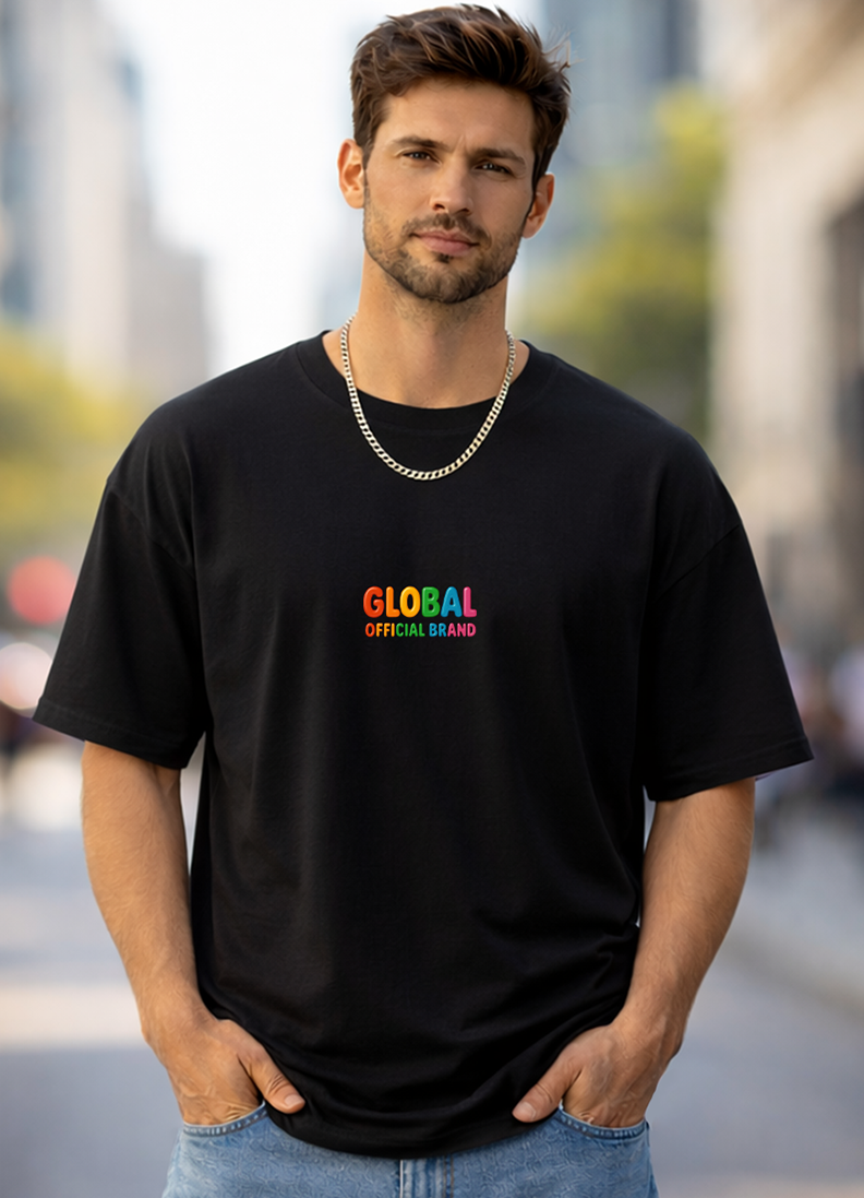T-SHIRT GLOBAL BRAND ART. 8010 - NERO