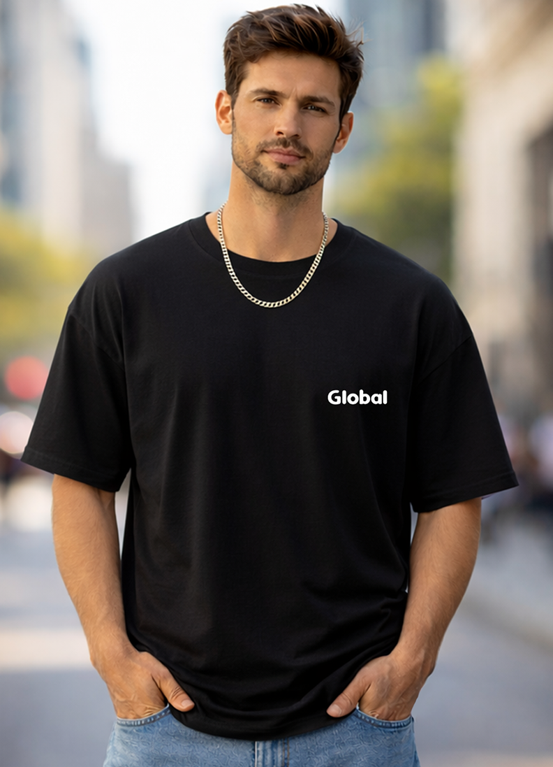 T-SHIRT GLOBAL BRAND ART. 8011 - NERO