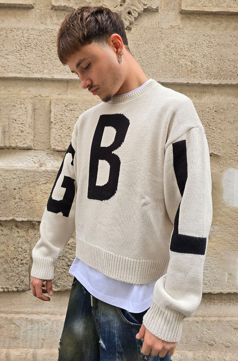 MAGLIONE CROPPED GLOBAL COD. GBL - CREMA