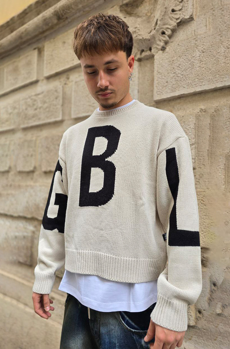 MAGLIONE CROPPED GLOBAL COD. GBL - CREMA