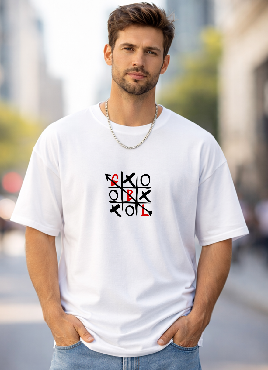 T-SHIRT GLOBAL BRAND ART. TRIS - BIANCO