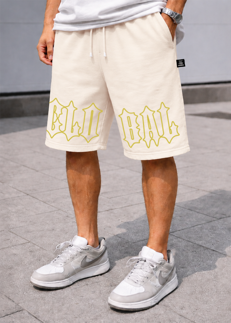 PANTALONCINO GLOBAL BRAND WRITE GOTH - CREMA