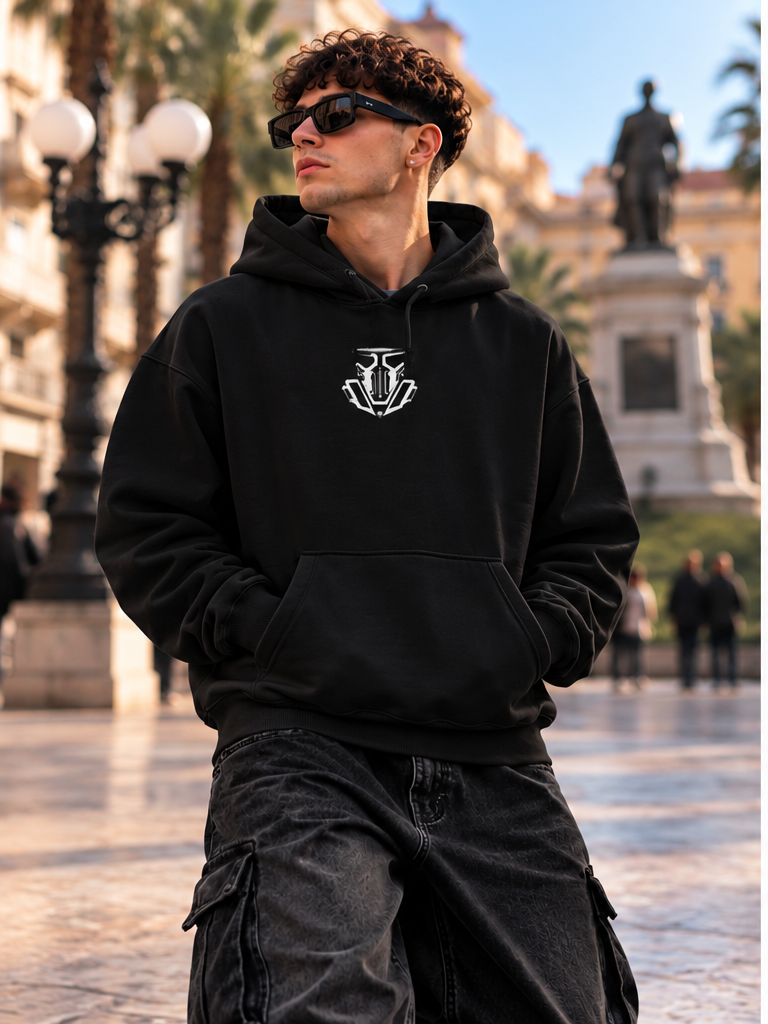 HOODIE GLOBAL BRAND REGULAR FIT NERA - ART. ALL IN