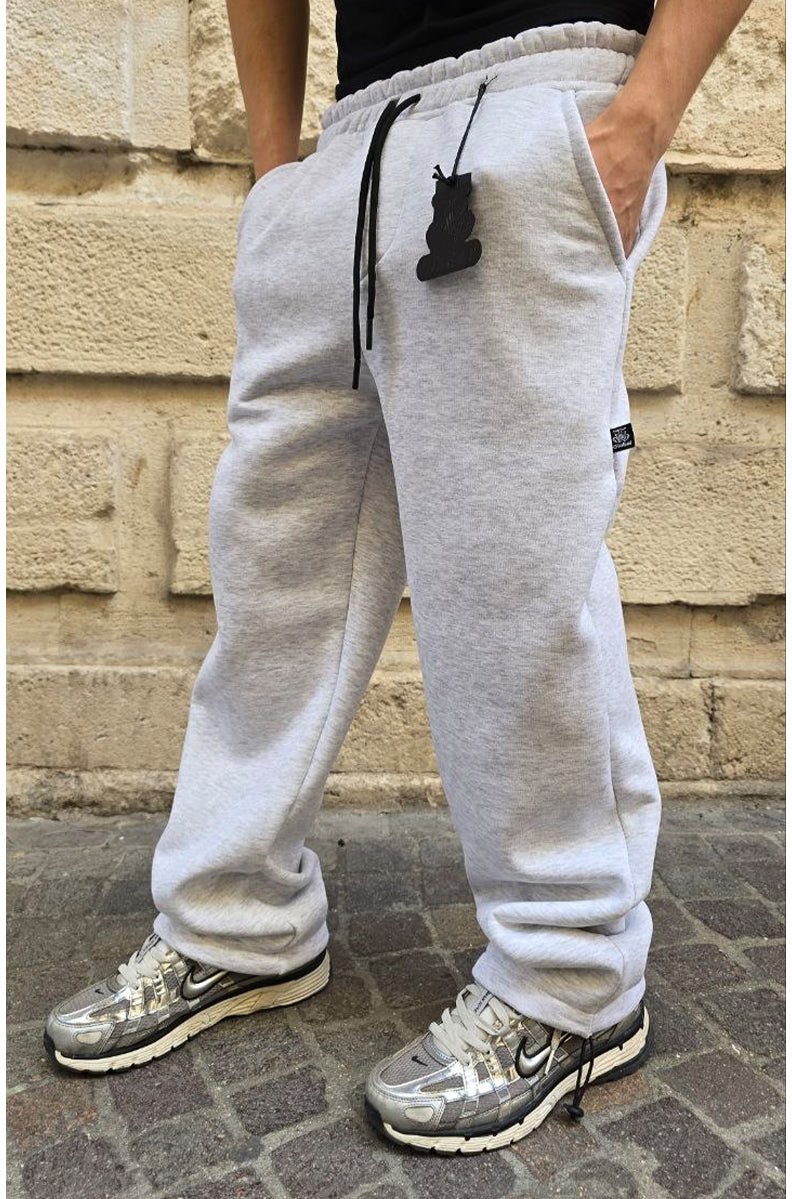 PANTALONE GLOBAL BRAND MOD. JOGGER FONDO LARGO - GRIGIO NK