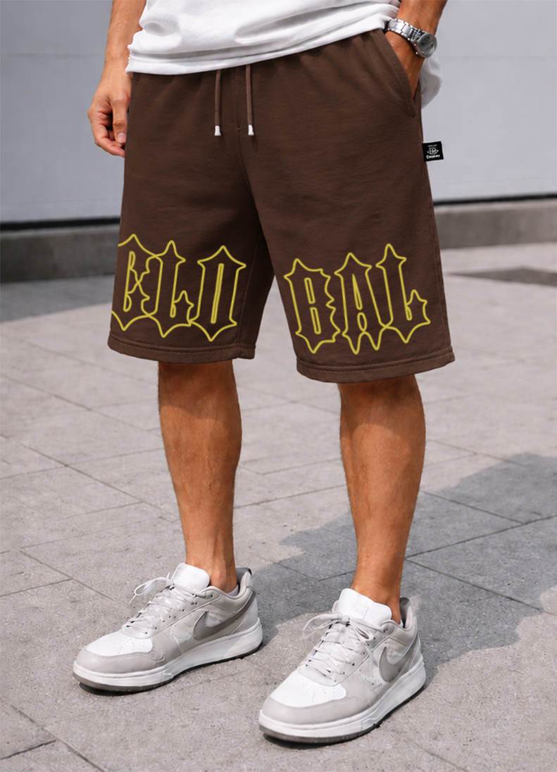 PANTALONCINO GLOBAL BRAND WRITE GOTH - MORO