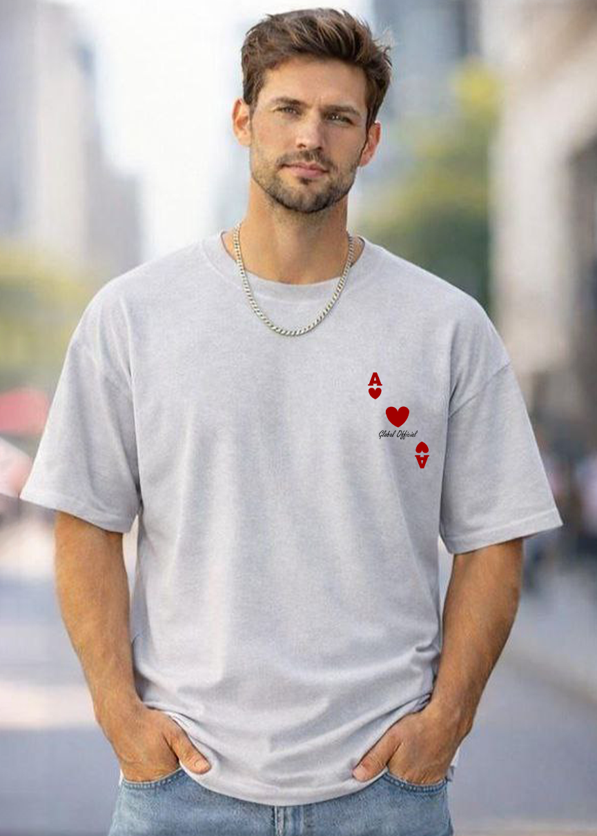 T-SHIRT GLOBAL BRAND ART. ASSO - GRIGIO PERLA