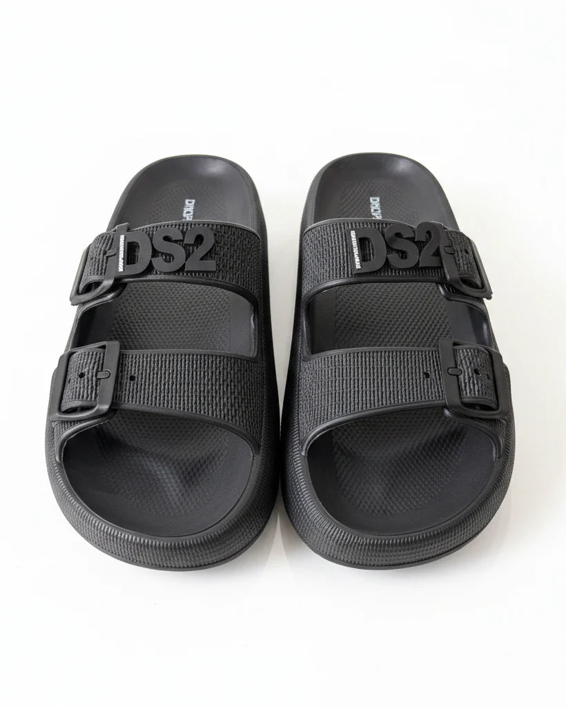 CIABATTA DS2 DOPPIA FASCIA - NERO