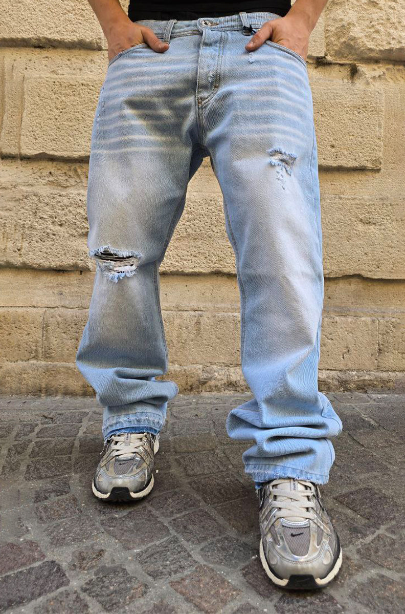 DENIM FLARED GLOBAL BRAND COD. STONE BLITZ - CHIARO