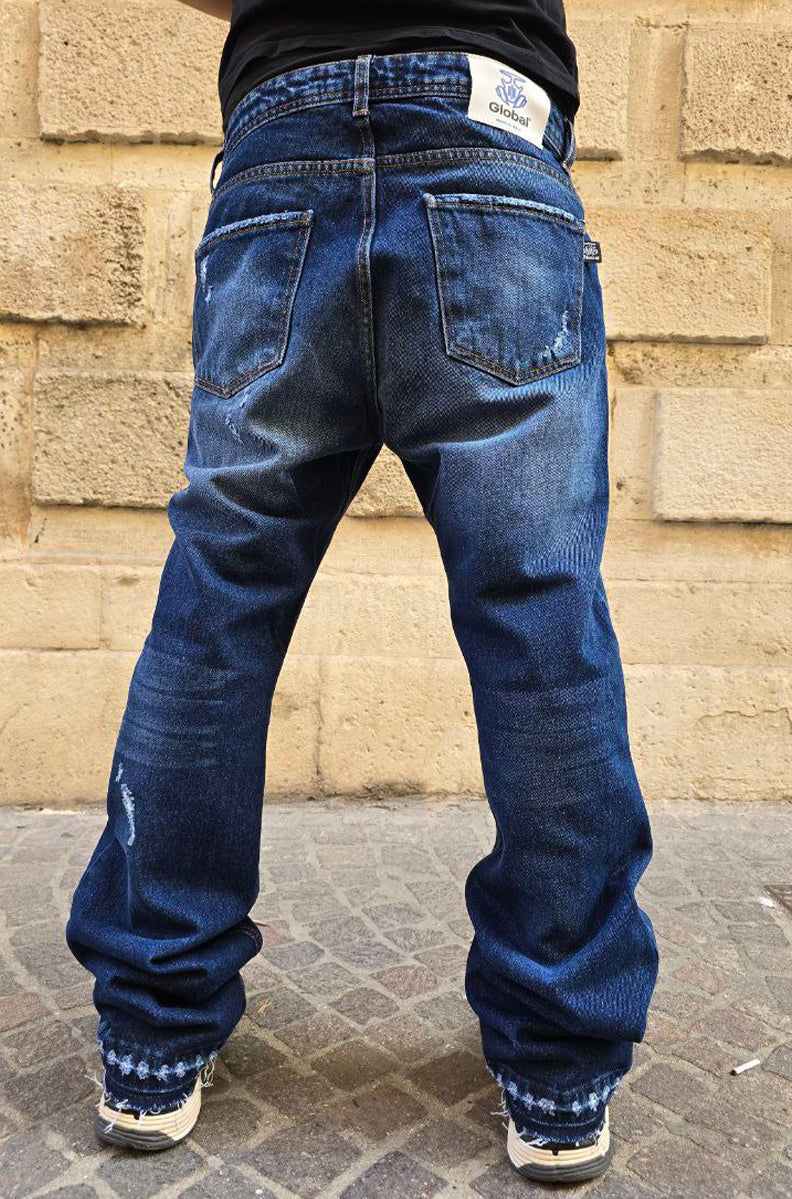 DENIM FLARED GLOBAL BRAND COD. STONE BLITZ - SCURO