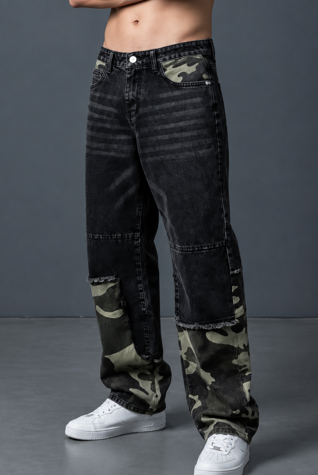 JEANS BAGGY MILITARE - ART. AD8883X