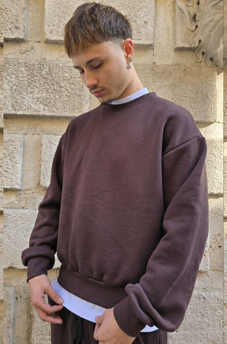 GIROCOLLO COTONE 500GSM GLOBAL BRAND MOD. DIAGONALE - MARRONE