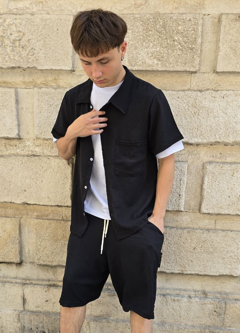 COMPLETO GLOBAL BRAND RICAMATO - NERO