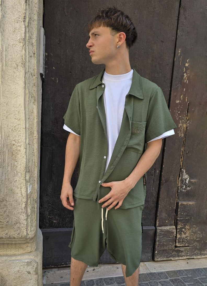 COMPLETO GLOBAL BRAND RICAMATO - VERDE