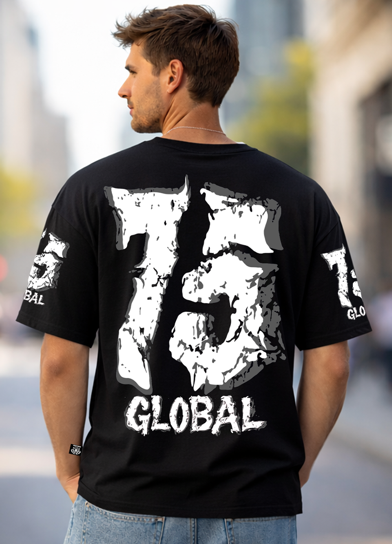 T-SHIRT GLOBAL BRAND ART. 8002 - NERO/BIANCO