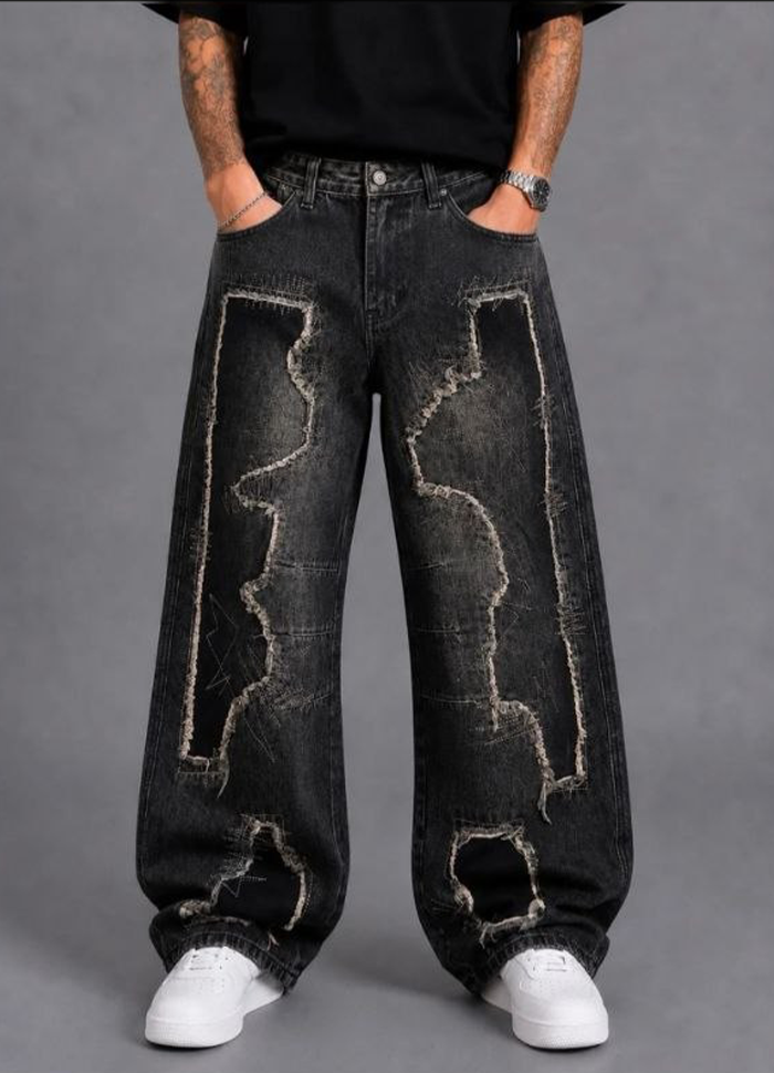 JEANS BAGGY ART. KK3227# - NERO