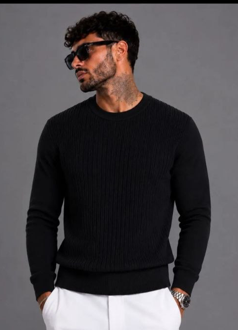 GIROCOLLO LANETTINA RASATA ART. M869 - NERO