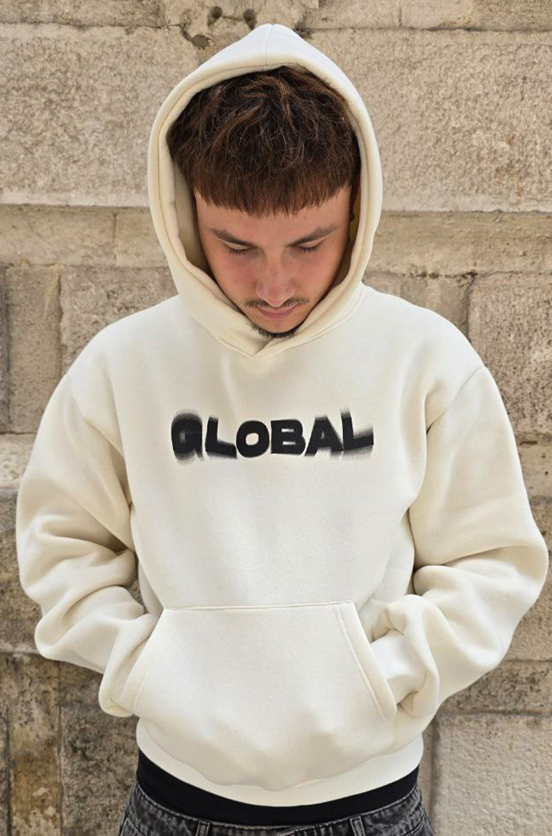 FELPA BOXY GLOBAL COD. SFUMATO - BIANCO