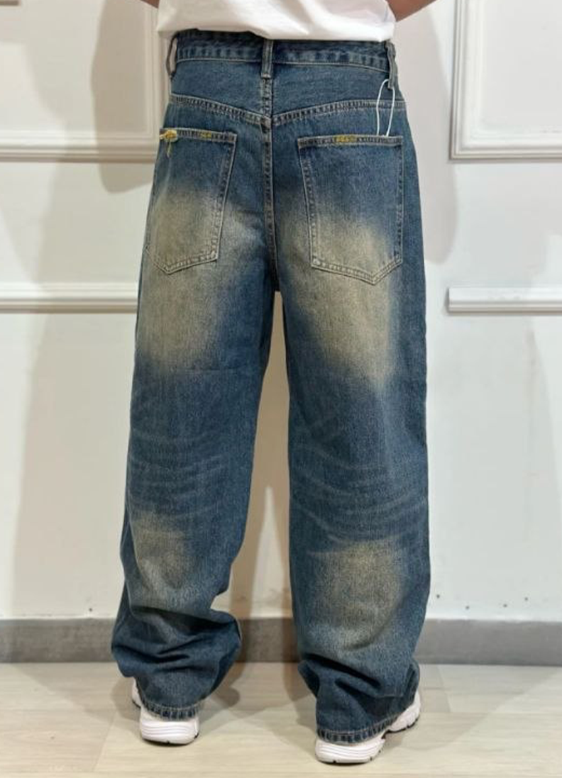 JEANS BAGGY ART. JK03 - BLU SABBIATO