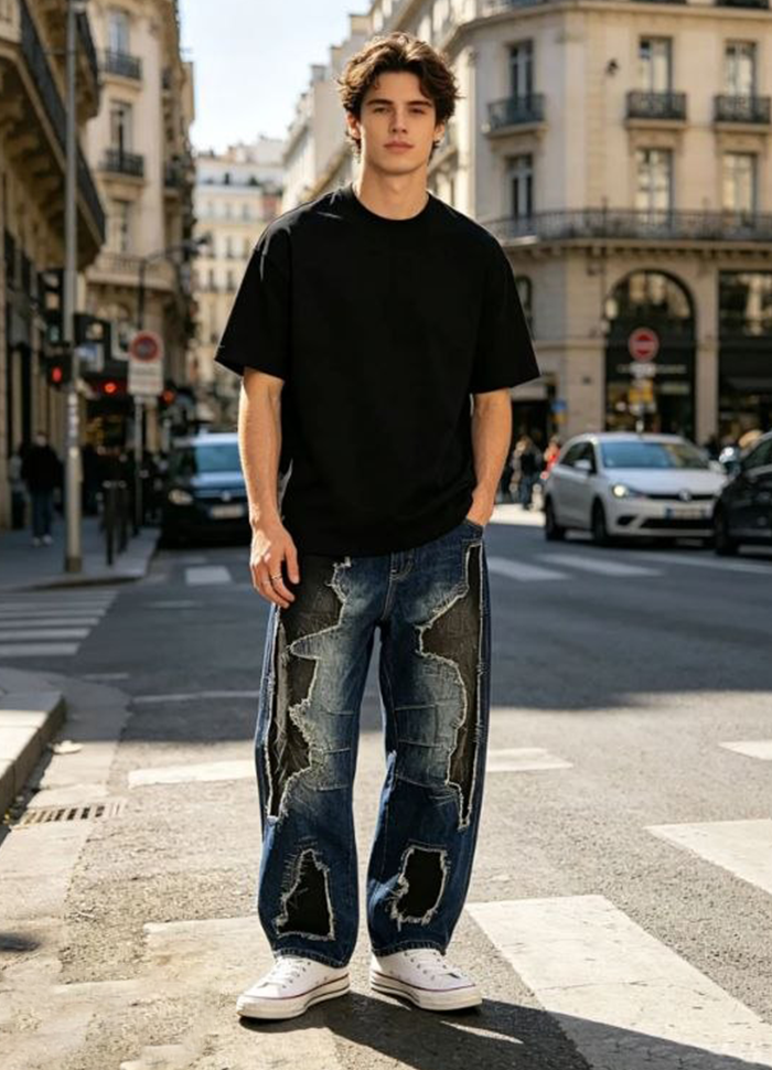 JEANS BAGGY ART. KK3226# - BLU DENIM