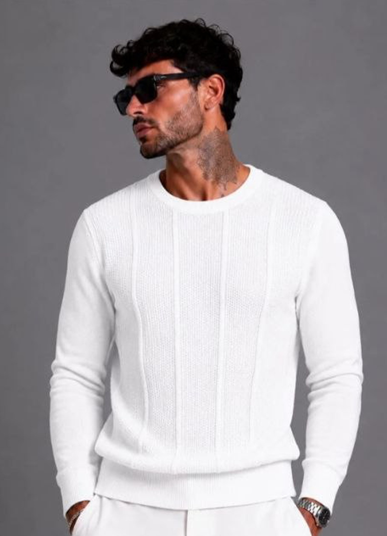 GIROCOLLO LANETTINA RASATA ART. M897 - BIANCO