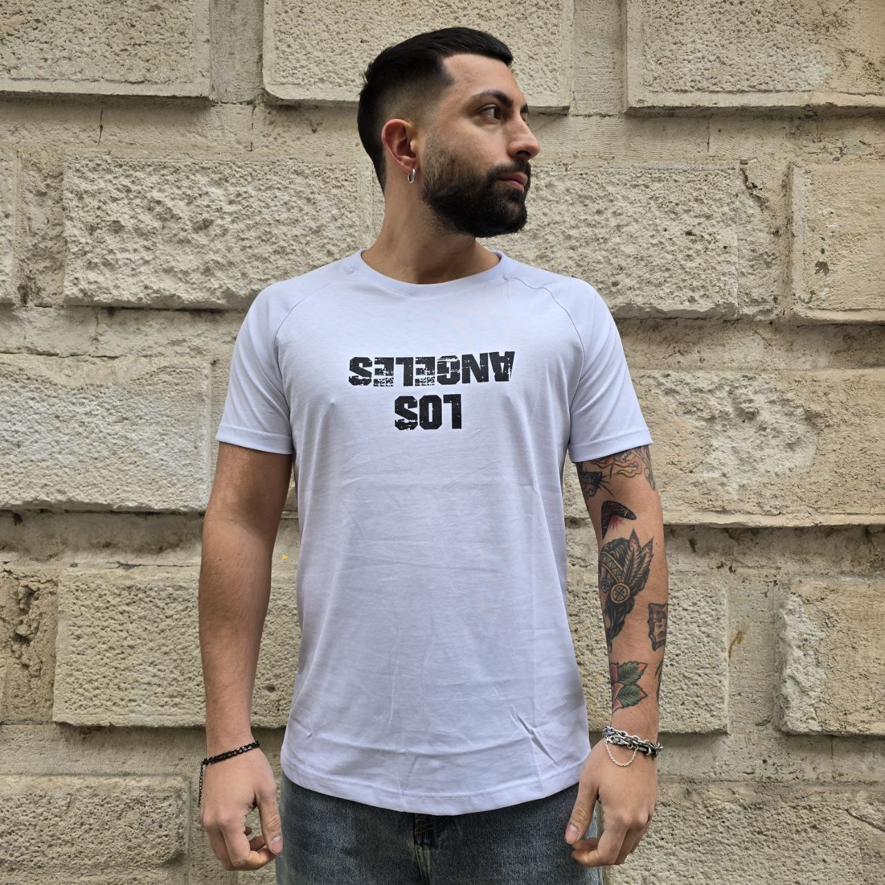 T-Shirt GBL Los Angeles - Bianco