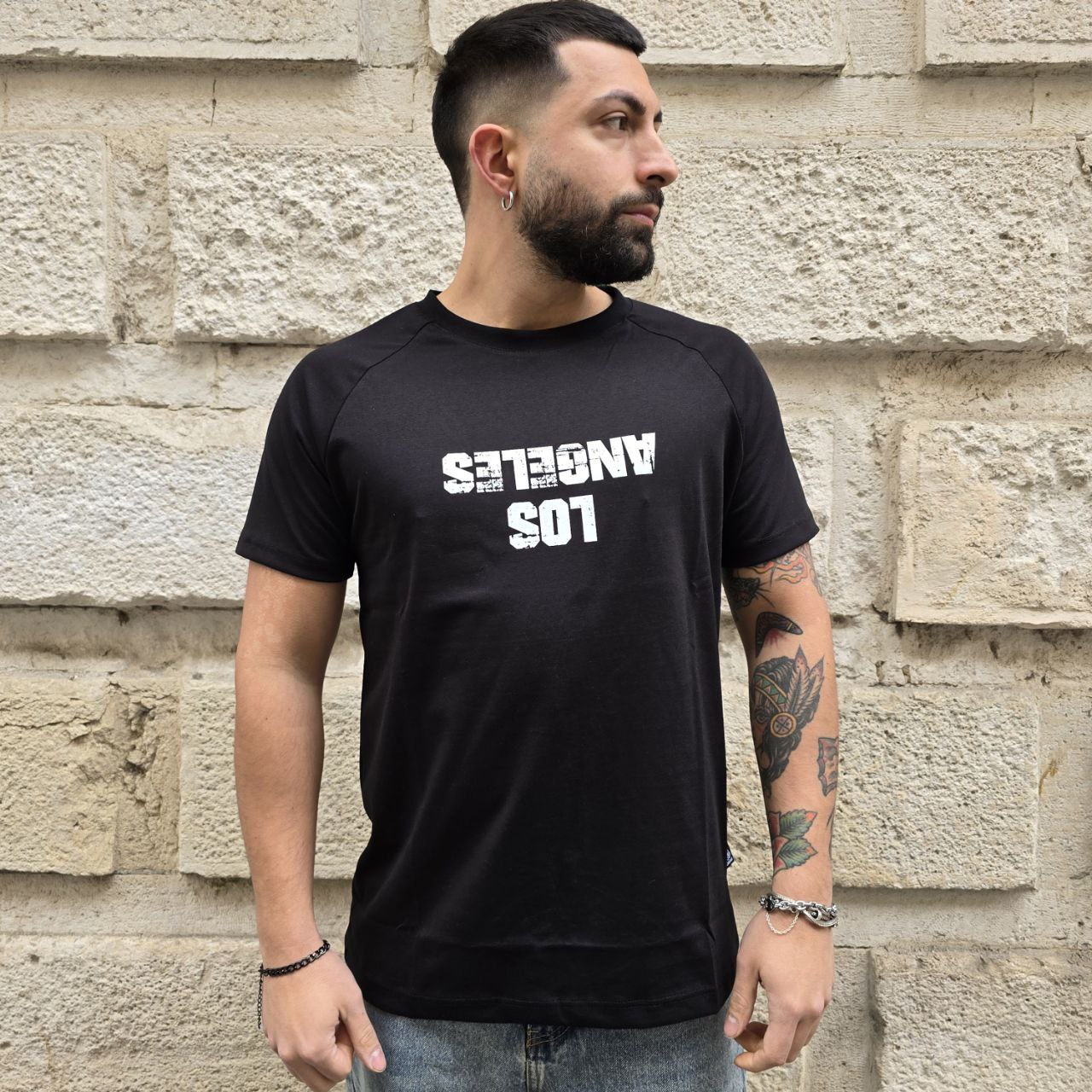 T-Shirt GBL Los Angeles - Nero