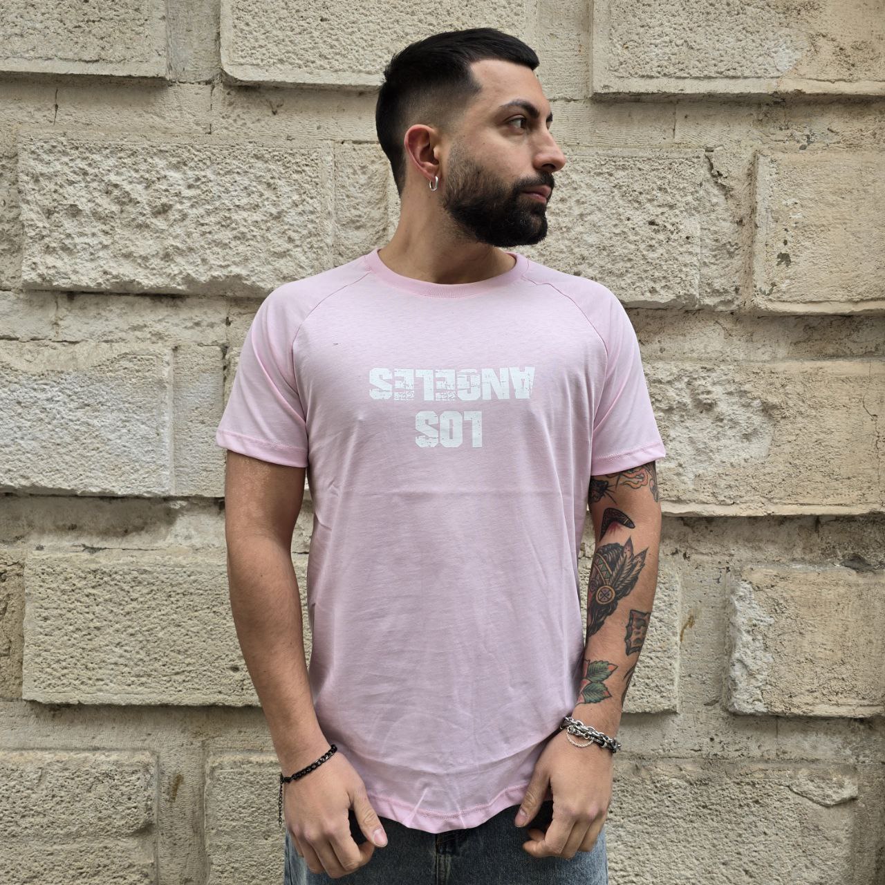 T-Shirt GBL Los Angeles - Rosa