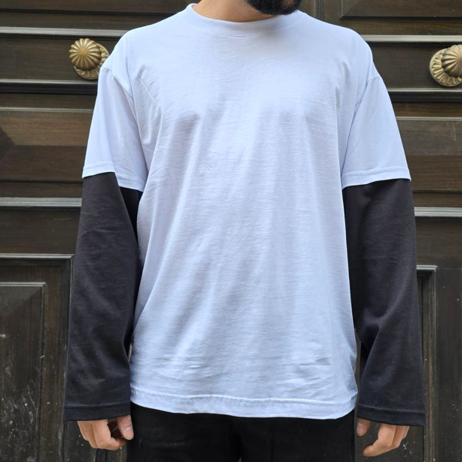 Long Sleeve GBL doppio colore - Bianco