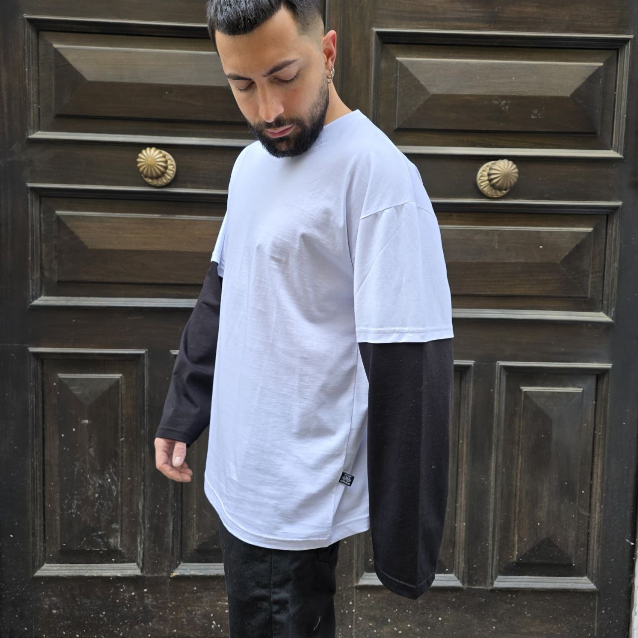 Long Sleeve GBL doppio colore - Bianco