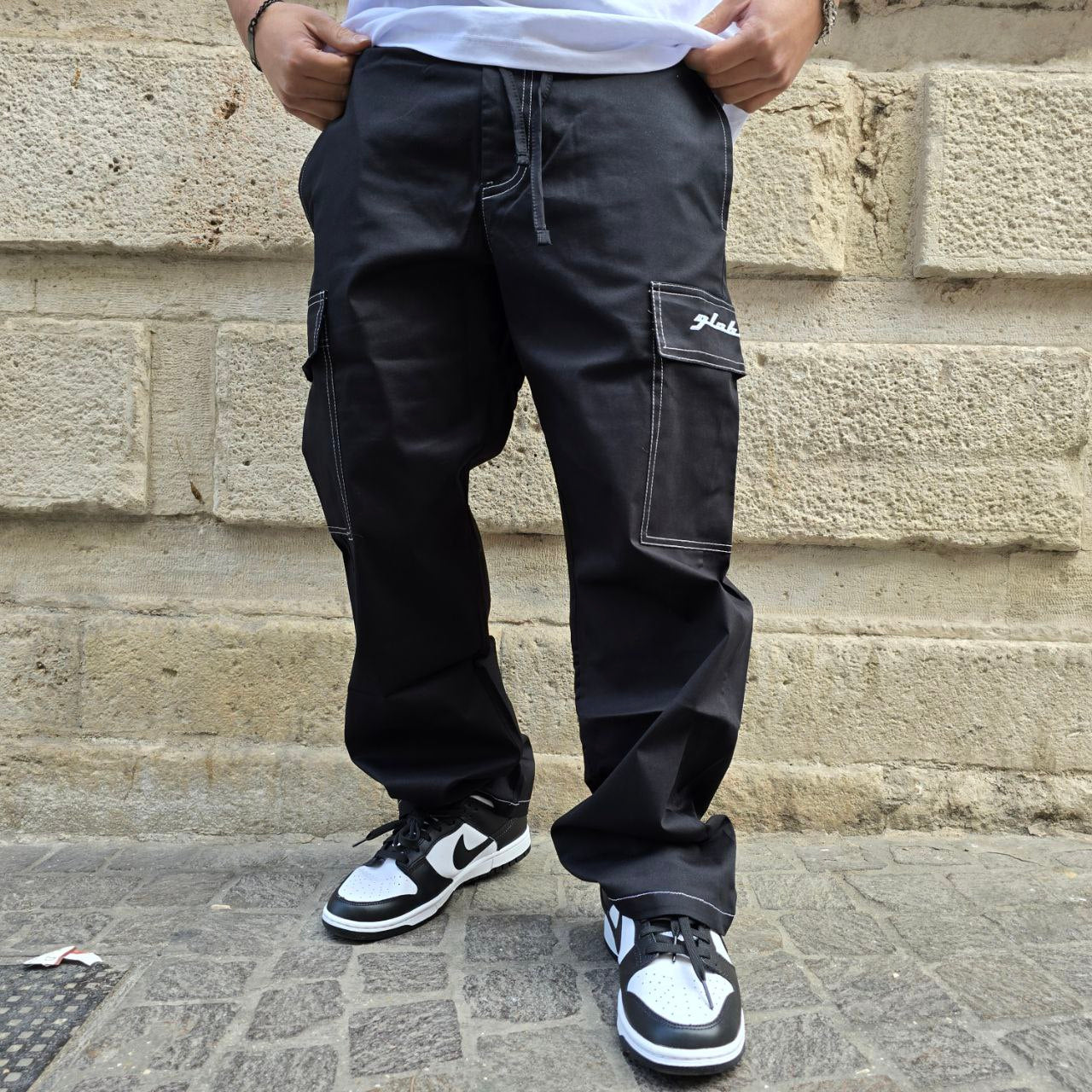 Pantalone GBL Baggy Cargo - Nero