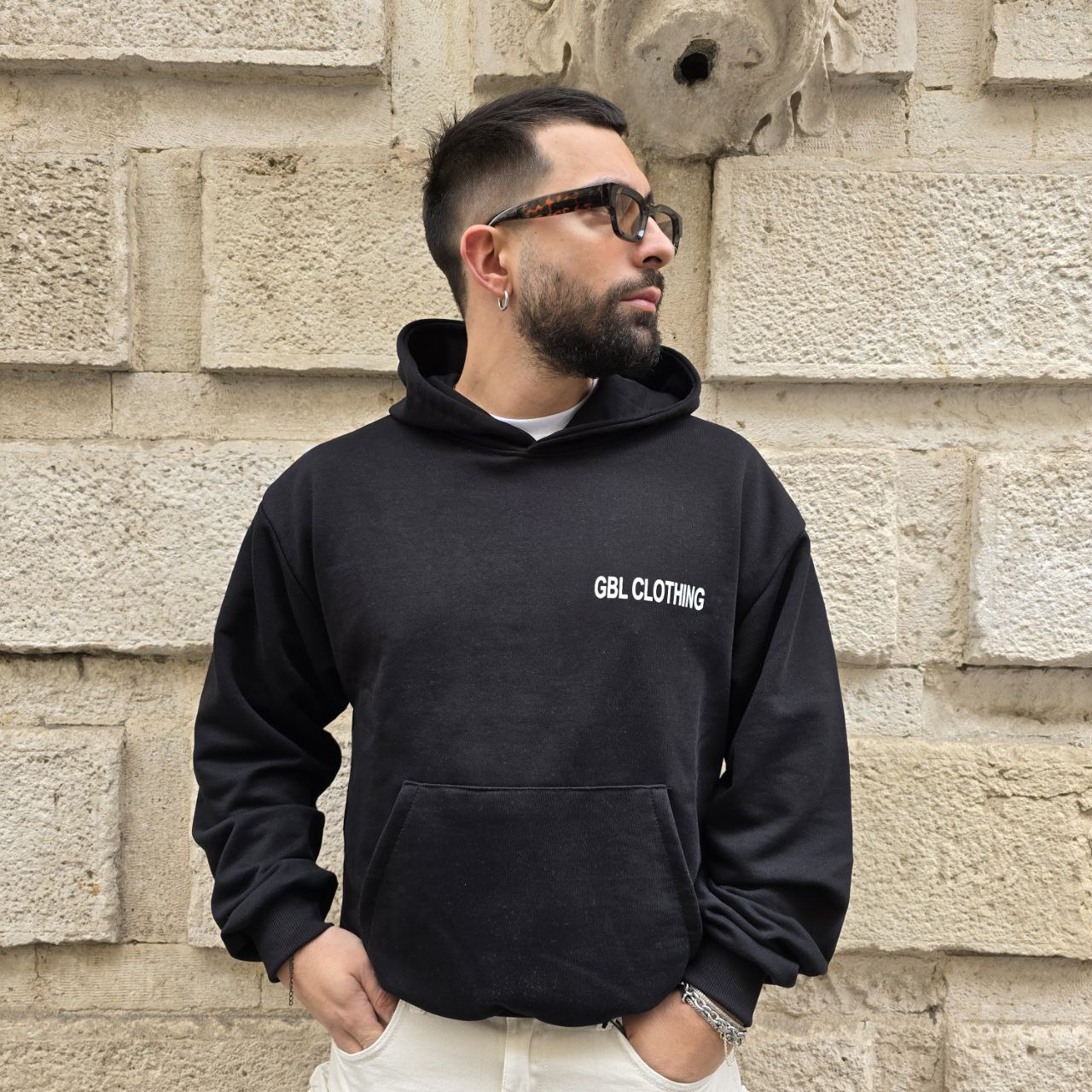 Felpa GBL Boxy Travis - Nero