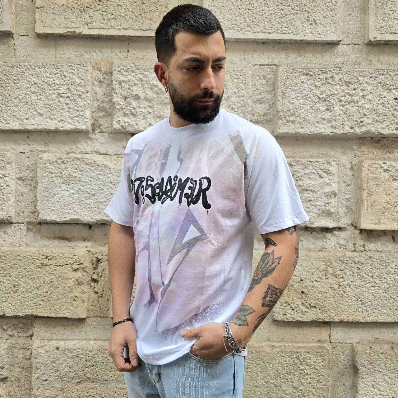 T-Shirt Disclaimer 55033 - Bianco