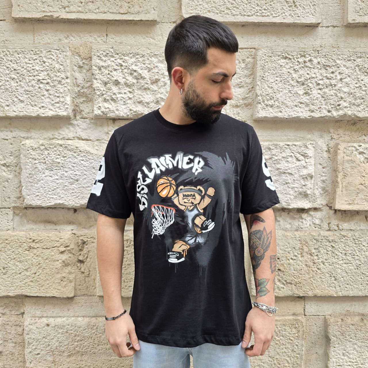 T-Shirt Disclaimer 54878 - Nero