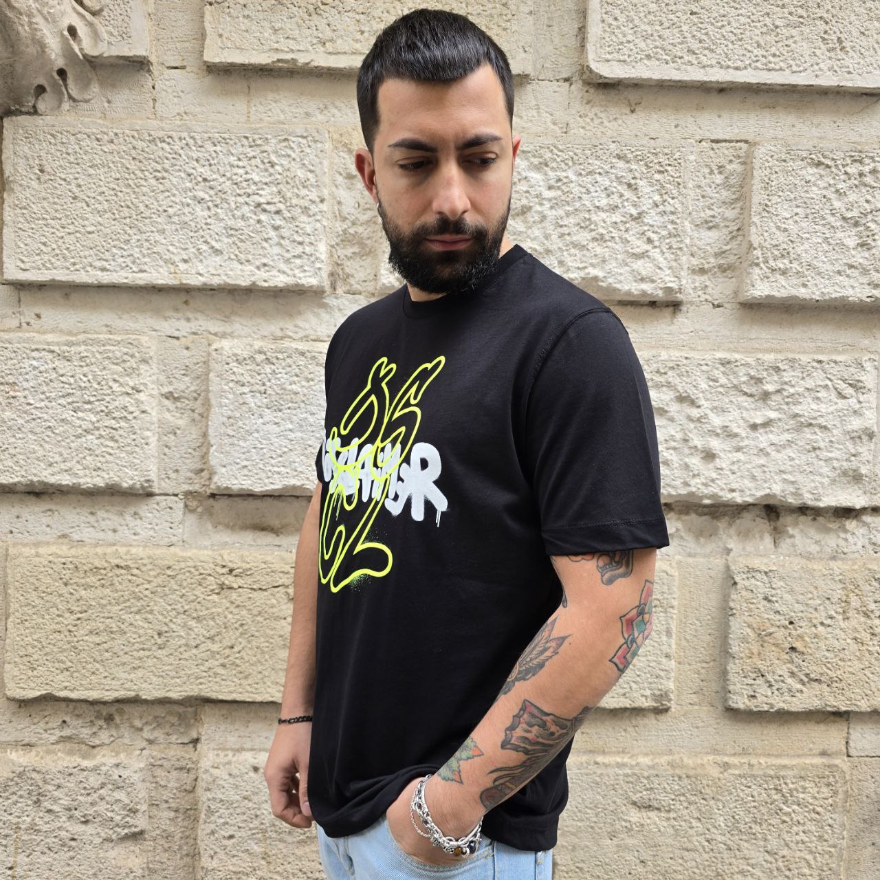T-Shirt Disclaimer 54829 - Nero