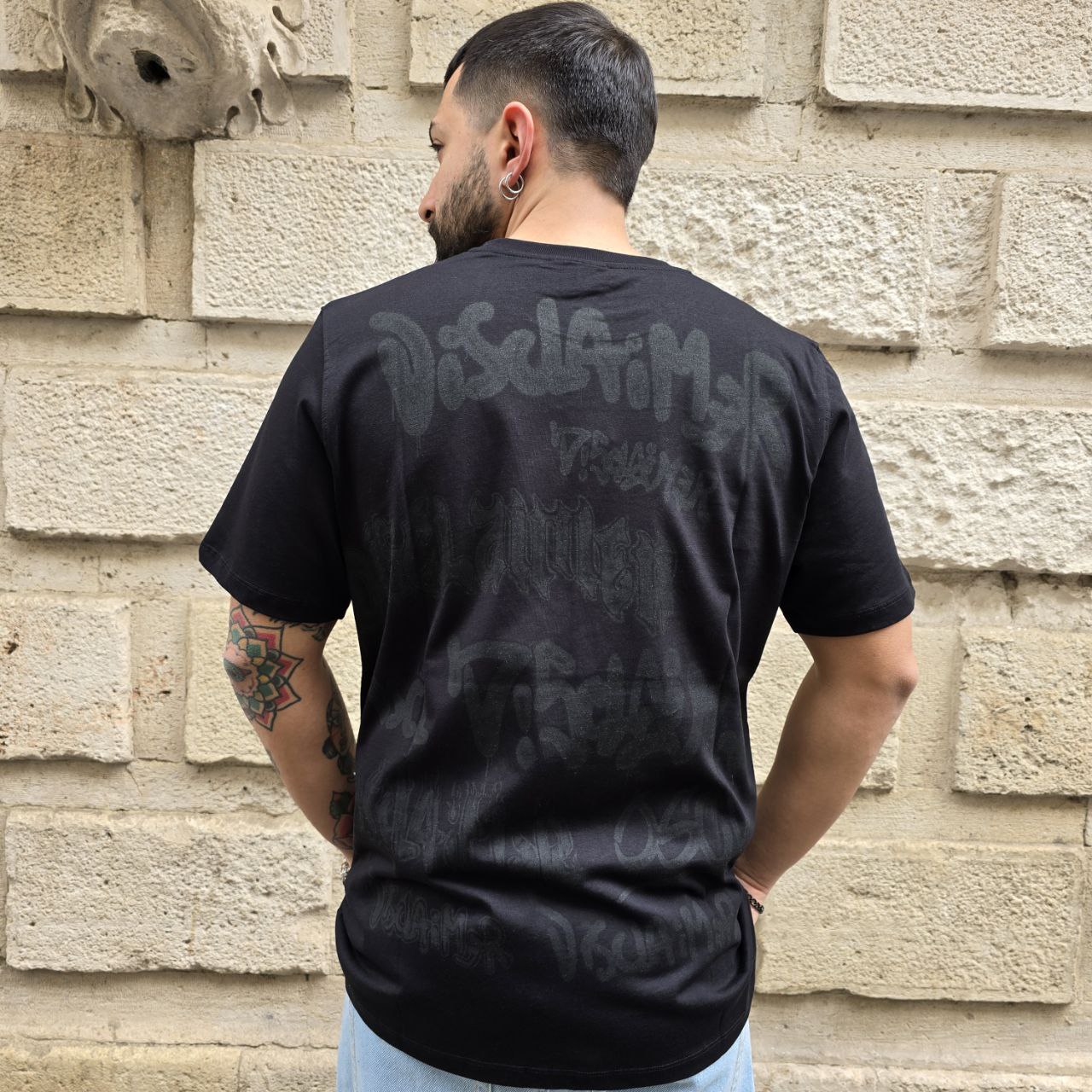 T-Shirt Disclaimer 54842 - Nero