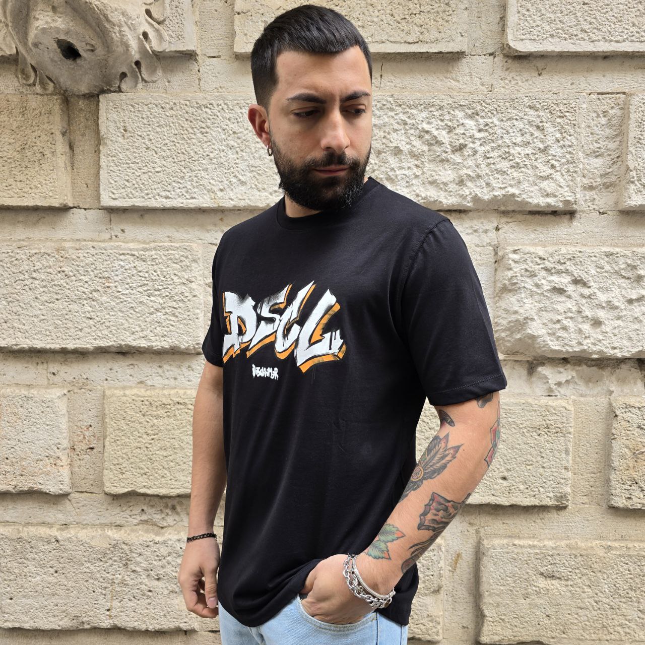 T-Shirt Disclaimer 54817 - Nero