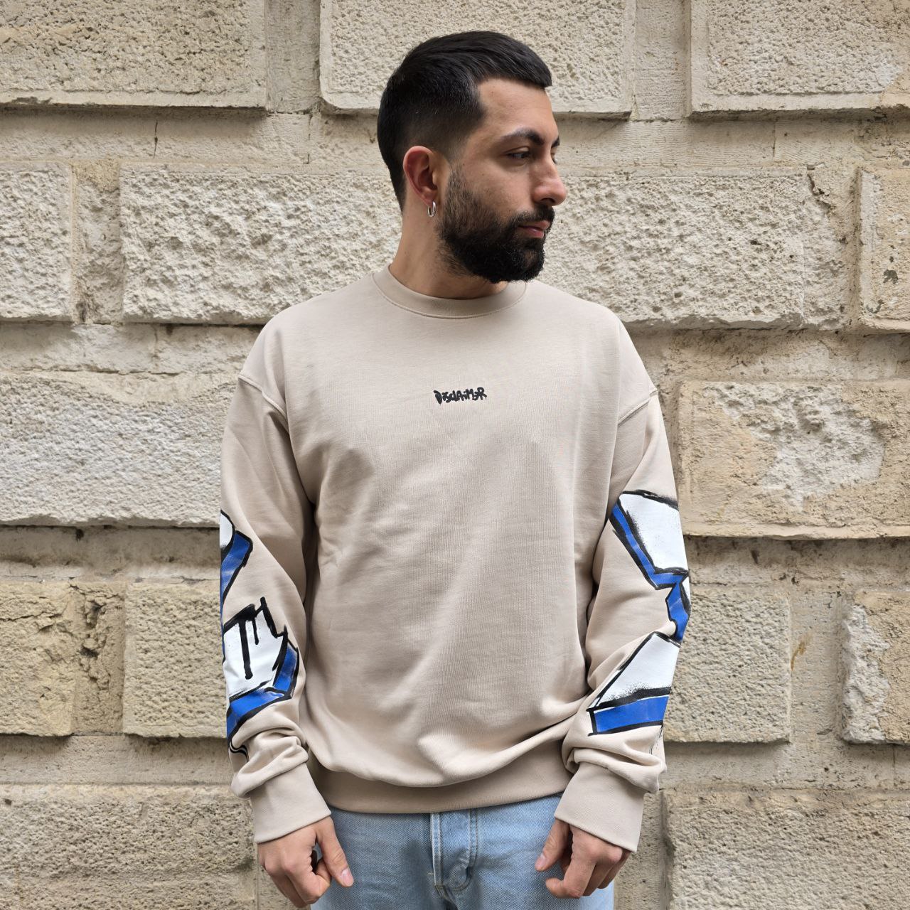 Felpa Disclaimer 54818 - Beige