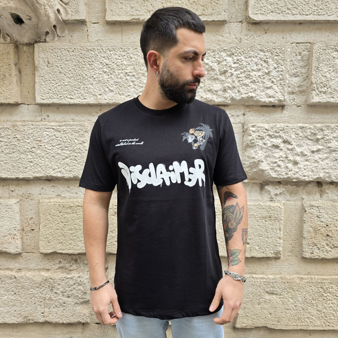 T-Shirt Disclaimer 54883 - Nero