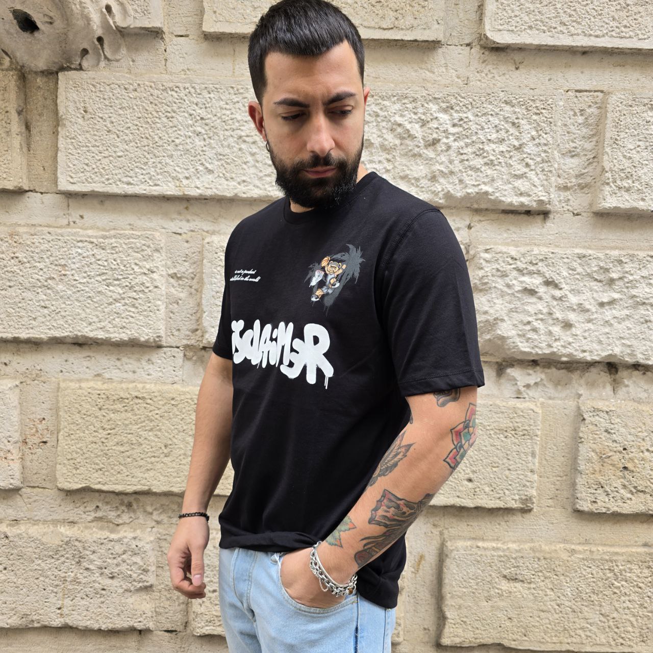 T-Shirt Disclaimer 54883 - Nero