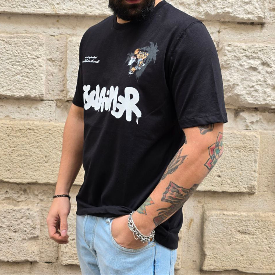 T-Shirt Disclaimer 54883 - Nero