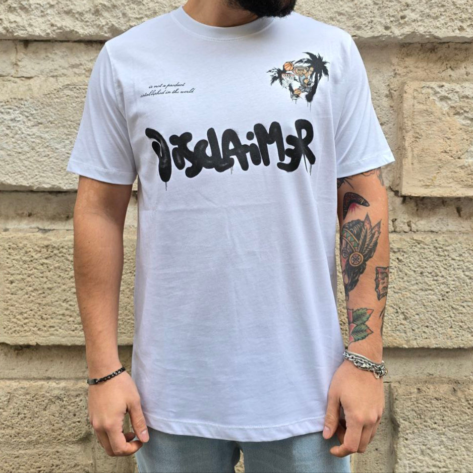 T-Shirt Disclaimer 54883 - Bianco